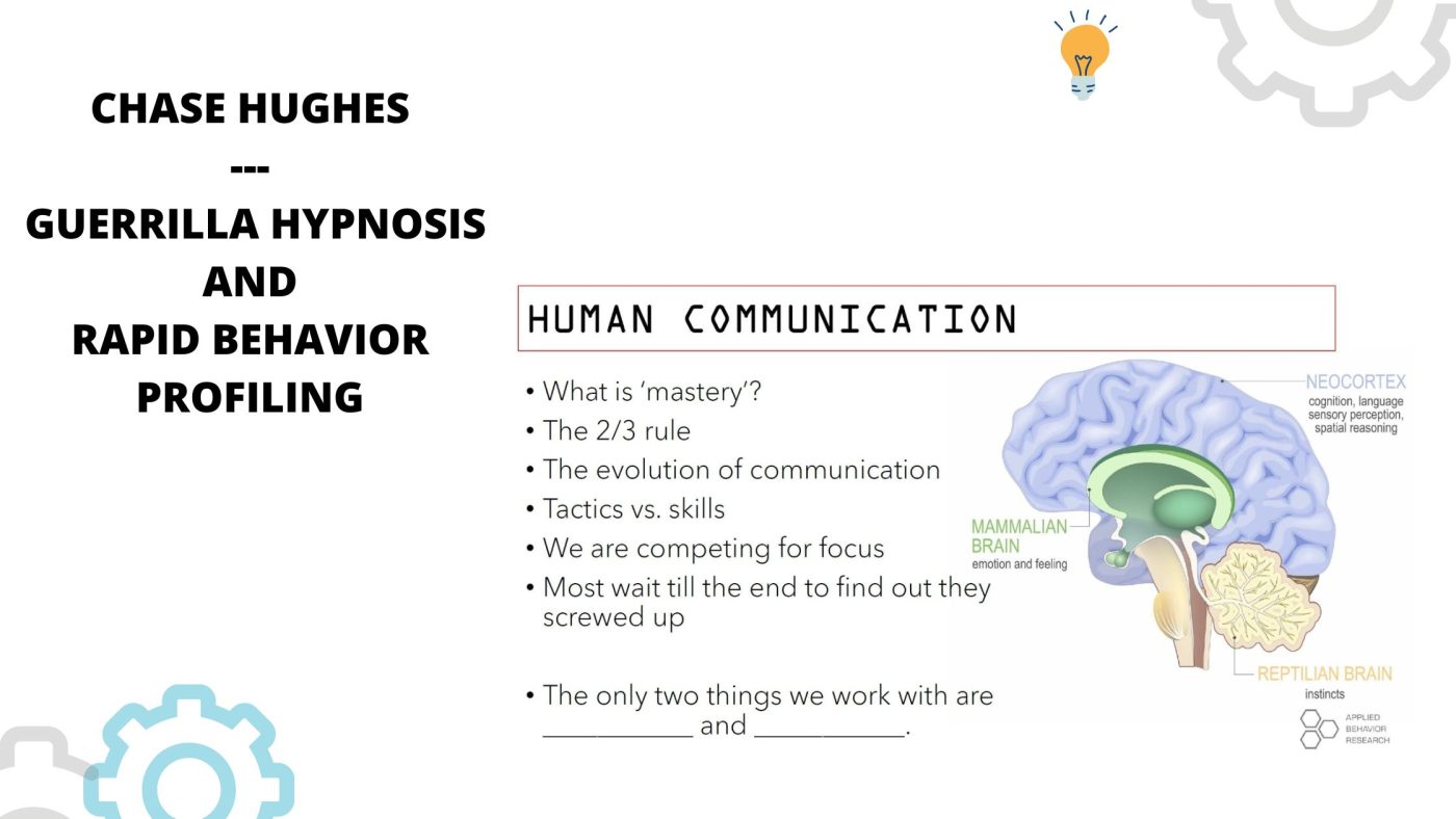 Chase Hughes - Guerrilla Hypnosis and Rapid Behavior Profiling Reviews