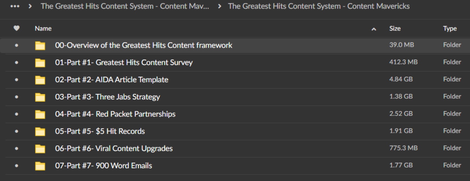 Content Mavericks - The Greatest Hits Content System Proof of Product 1