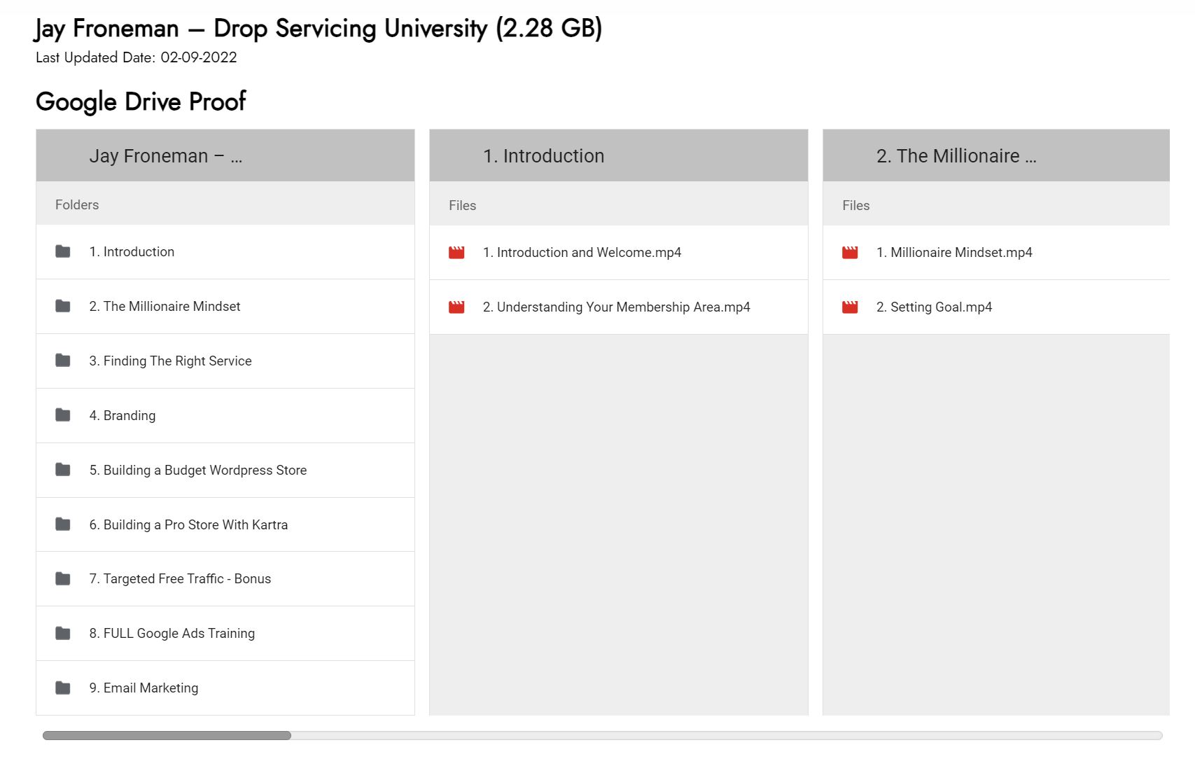 Jay Froneman – Drop Servicing University Download 2022 Proof of Product