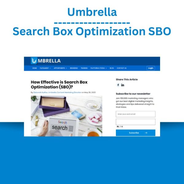 Umbrella – Search Box Optimization SBO