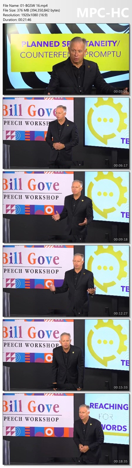 Steve Siebold – Bill Gove Speech Workshop Proof of Product