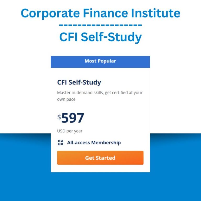 Corporate Finance Institute CFI SelfStudy