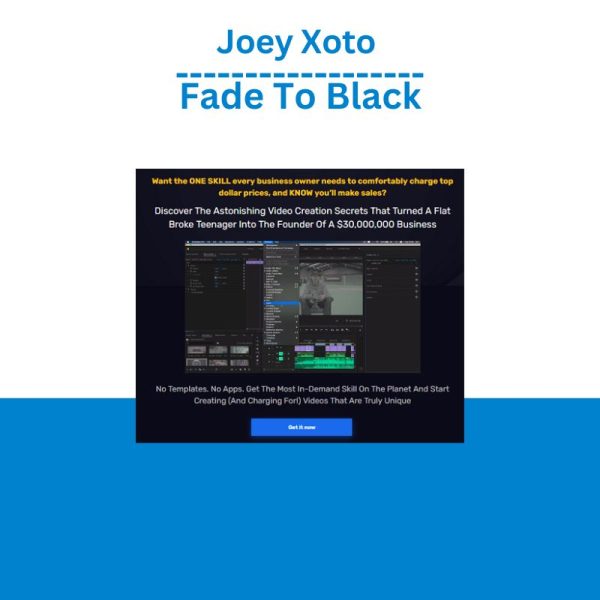 Joey Xoto – Fade To Black