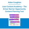Lean Content Academy - Aidan Coughlan - The Driver-Barrier-Opportunity Content Planning Tool