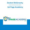 Duston McGroarty - 1st Page Academy