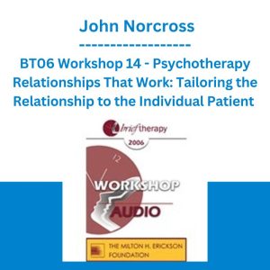 BT06 Workshop 14 - Psychotherapy Relationships That Work: Tailoring the Relationship to the Individual Patient - John Norcross