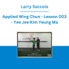 Larry Saccoia - Applied Wing Chun - Lesson 003 - Yee Jee Kim Yeung Ma