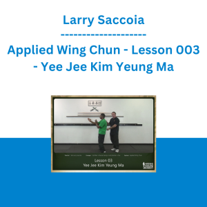 Larry Saccoia - Applied Wing Chun - Lesson 003 - Yee Jee Kim Yeung Ma