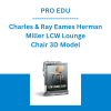 PRO EDU - Charles & Ray Eames Herman Miller LCW Lounge Chair 3D Model