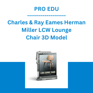 PRO EDU - Charles & Ray Eames Herman Miller LCW Lounge Chair 3D Model