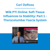 Carl DeRosa - Wilk PTI Online: Soft Tissue Influences to Stability: Part 1 - Thoracolumbar Fascia System