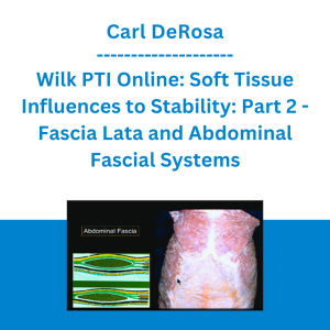Carl DeRosa - Wilk PTI Online: Soft Tissue Influences to Stability: Part 2 - Fascia Lata and Abdominal Fascial Systems