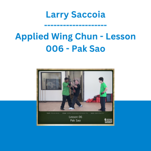 Larry Saccoia - Applied Wing Chun - Lesson 006 - Pak Sao