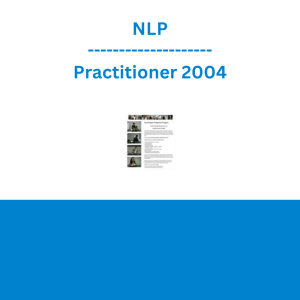 NLP Practitioner 2004