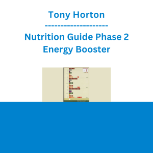 Tony Horton - Nutrition Guide Phase 2 Energy Booster