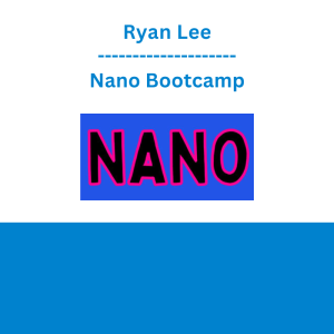 Ryan Lee - Nano Bootcamp