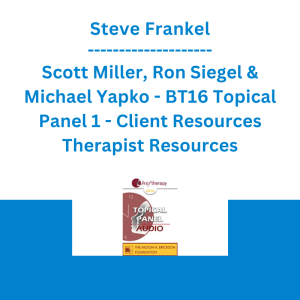 Steve Frankel, Scott Miller, Ron Siegel & Michael Yapko - BT16 Topical Panel 1 - Client Resources Therapist Resources
