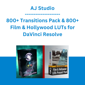 AJ Studio - 800+ Transitions Pack & 800+ Film & Hollywood LUTs for DaVinci Resolve