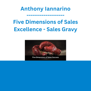 Anthony Iannarino - Five Dimensions of Sales Excellence - Sales Gravy
