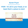 Karen Pryor - PAIN - It's all in your head, or at least that's a place to start