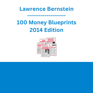 Lawrence Bernstein - 100 Money Blueprints 2014 Edition