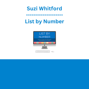 Suzi Whitford - List by Number